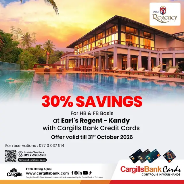 Earl's Regent – Kandy offer from Cargills Bank