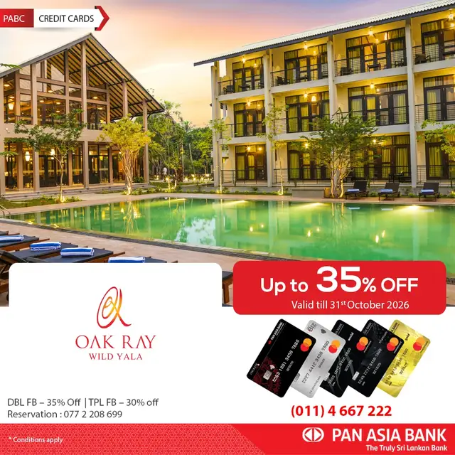Oak Ray Wild Yala offer from Pan Asia Bank